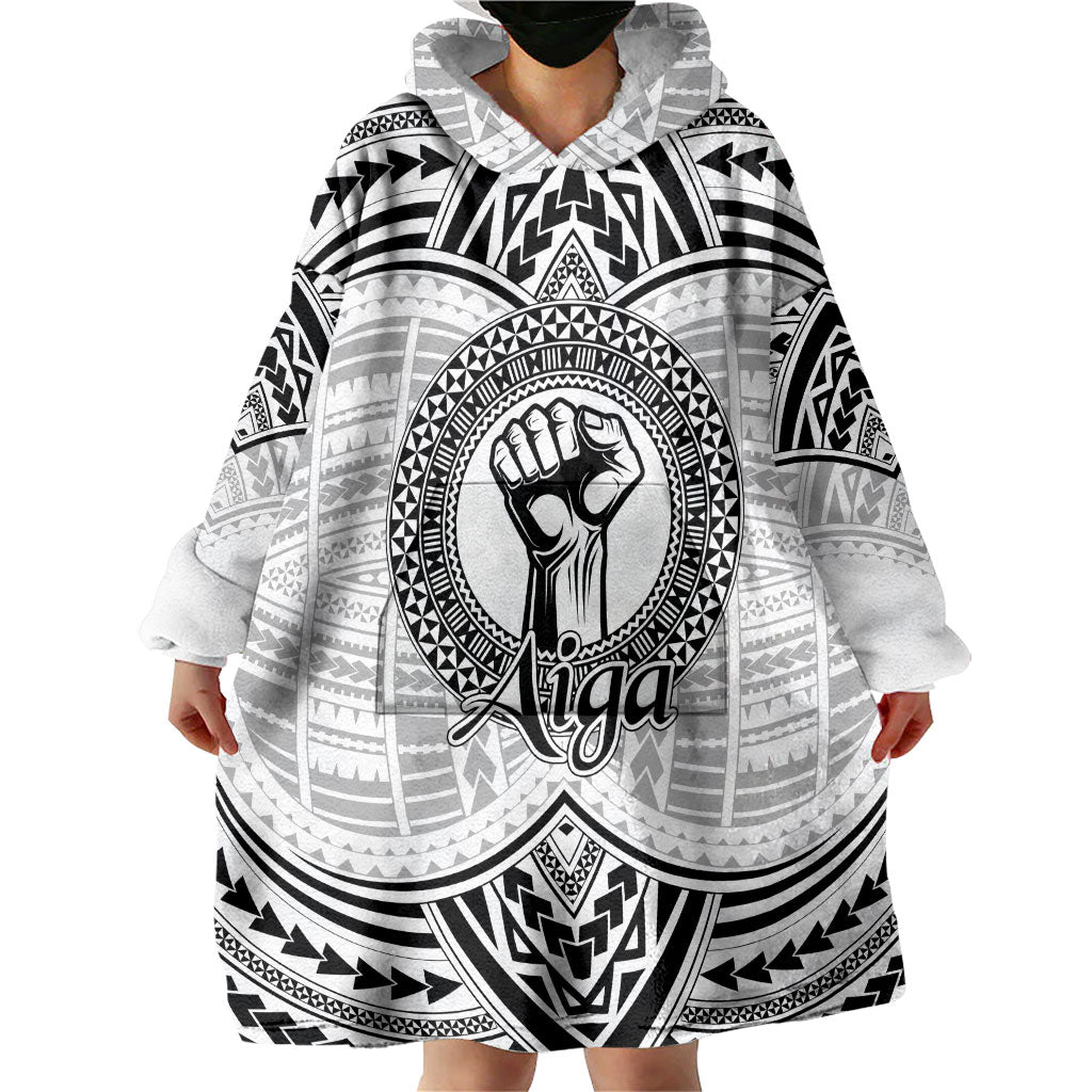Aiga Samoa Raised Fist Wearable Blanket Hoodie Polynesian Tribal Tattoo Art Family Pride TS04 - Polynesian Pride