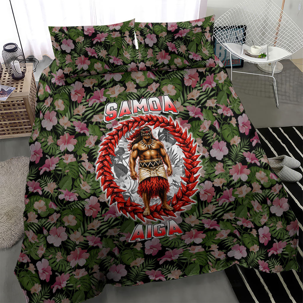 Samoa Aiga Polynesian Bedding Set Tropical Floral Hibiscus Pattern Island Heritage TS04 - Polynesian Pride