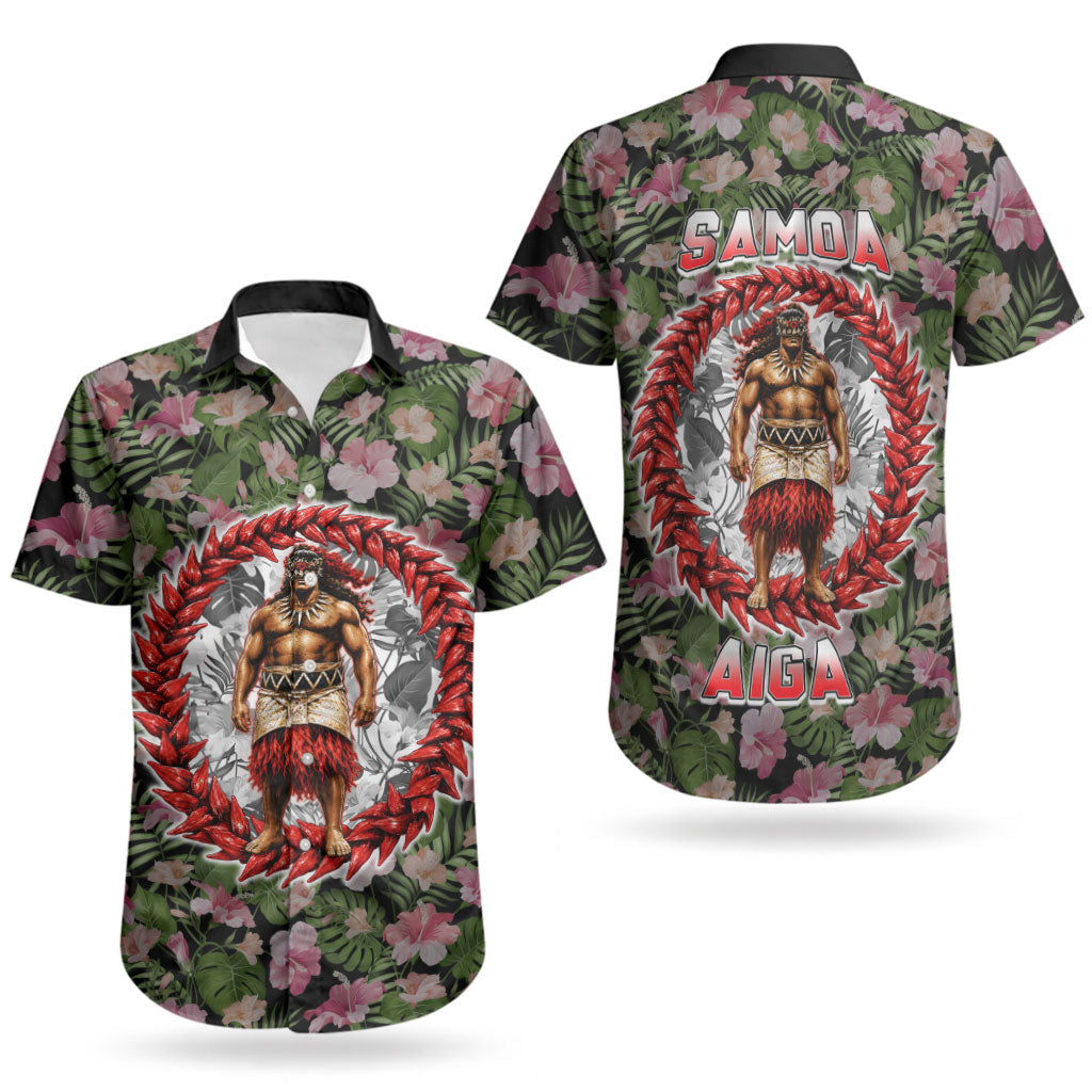 Samoa Aiga Polynesian Couples Matching Off Shoulder Maxi Dress and Hawaiian Shirt Tropical Floral Hibiscus Pattern Island Heritage TS04 - Polynesian Pride