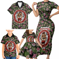 Samoa Aiga Polynesian Family Matching Short Sleeve Bodycon Dress and Hawaiian Shirt Tropical Floral Hibiscus Pattern Island Heritage TS04 - Polynesian Pride