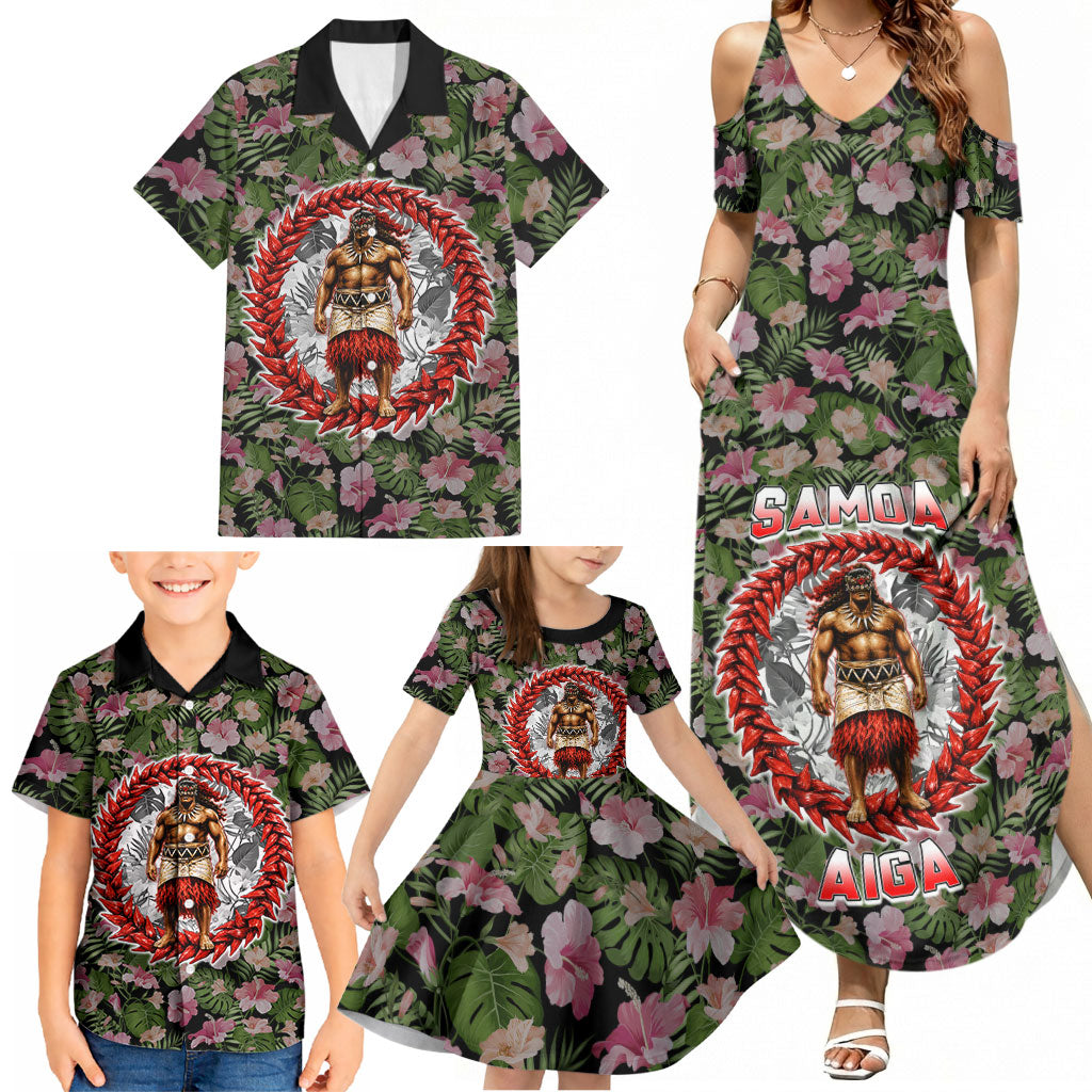 Samoa Aiga Polynesian Family Matching Summer Maxi Dress and Hawaiian Shirt Tropical Floral Hibiscus Pattern Island Heritage TS04 - Polynesian Pride