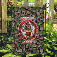 Samoa Aiga Polynesian Garden Flag Tropical Floral Hibiscus Pattern Island Heritage TS04 Garden Flag Green Red - Polynesian Pride