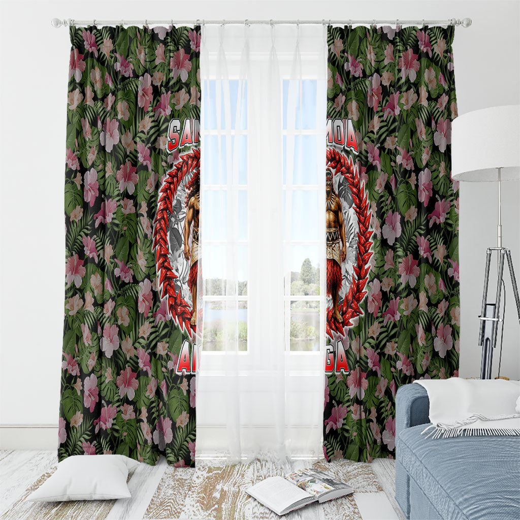 Samoa Aiga Polynesian Window Curtain Tropical Floral Hibiscus Pattern Island Heritage TS04 - Polynesian Pride