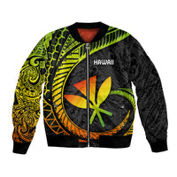 Hawaii Kanaka Maoli Bomber Jacket Polynesian Tornado Infusion Gradient TS04 Unisex Gradient - Polynesian Pride