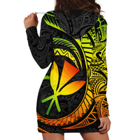 Hawaii Kanaka Maoli Hoodie Dress Polynesian Tornado Infusion Gradient TS04 - Polynesian Pride