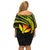 Hawaii Kanaka Maoli Off Shoulder Short Dress Polynesian Tornado Infusion Gradient TS04 - Polynesian Pride