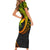 Hawaii Kanaka Maoli Short Sleeve Bodycon Dress Polynesian Tornado Infusion Gradient TS04 - Polynesian Pride