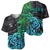 Zodiac Cancer Baseball Jersey Polynesian in Gradient Blue TS04 - Polynesian Pride