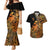 Zodiac Scorpio Couples Matching Mermaid Dress and Hawaiian Shirt Polynesian in Orange TS04 Orange - Polynesian Pride