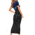 Polynesian Ray Pattern Short Sleeve Bodycon Dress TS04 - Polynesian Pride