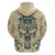 Polynesian Hoodie Warrior Skull with Tribal Patterns Tattoo Design TS04 - Polynesian Pride