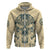 Polynesian Hoodie Warrior Skull with Tribal Patterns Tattoo Design TS04 - Polynesian Pride