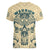 Polynesian Women V Neck T Shirt Warrior Skull with Tribal Patterns Tattoo Design TS04 - Polynesian Pride