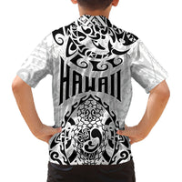 Hawaii Family Matching Off Shoulder Short Dress and Hawaiian Shirt with Polynesian Turtle TS04 - Polynesian Pride