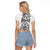 Hawaii Raglan Cropped T Shirt with Polynesian Turtle TS04 - Polynesian Pride