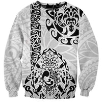 Hawaii Sweatshirt with Polynesian Turtle TS04 Unisex Black/White - Polynesian Pride