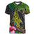Polynesian Women V Neck T Shirt Whales and Compass Gradient Pattern TS04 Female Gradient - Polynesian Pride