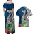 Polynesian Couples Matching Off Shoulder Maxi Dress and Hawaiian Shirt Whale Pattern and Hibiscus Flowers TS04 - Polynesian Pride