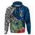 Polynesian Hoodie Whale Pattern and Hibiscus Flowers TS04 Multicolor - Polynesian Pride