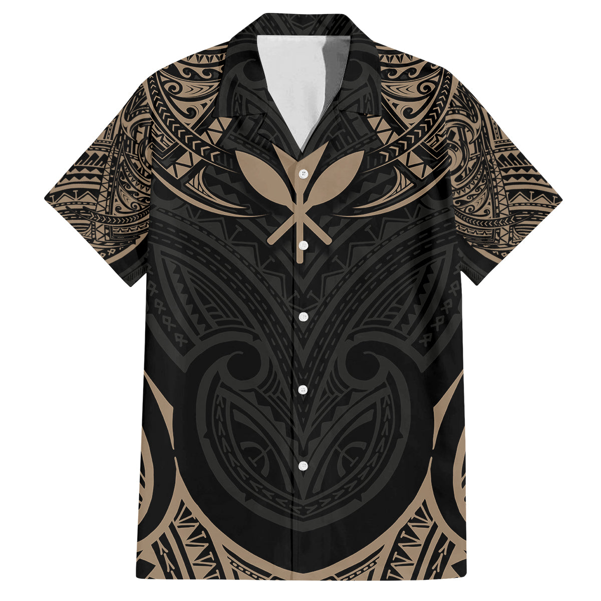 Polynesian Hawaii Tattoo Family Matching Tank Maxi Dress and Hawaiian Shirt TS04 Dad's Shirt - Short Sleeve Multicolor - Polynesian Pride