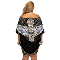 Polynesian Hawaii Tattoo Off Shoulder Short Dress TS04 - Polynesian Pride