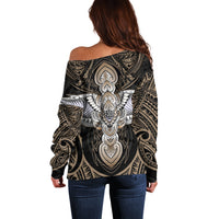 Polynesian Hawaii Tattoo Off Shoulder Sweater TS04 - Polynesian Pride