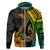 Hawaii Hoodie Polynesian Fish Hook and Hibiscus Flowers with Gradient Pattern TS04 Zip Hoodie Multicolor - Polynesian Pride