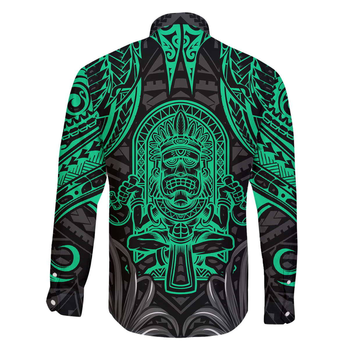 Polynesian Family Matching Tank Maxi Dress and Hawaiian Shirt Abstract Tiki TS04 - Polynesian Pride