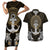 Polynesian Swordfish Couples Matching Short Sleeve Bodycon Dress and Hawaiian Shirt with Anchor Pattern and Tribal Turtle TS04 - Polynesian Pride