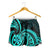 Turquoise New Zealand Mangopare Shorts for Women Aotearoa Maori Koru Style