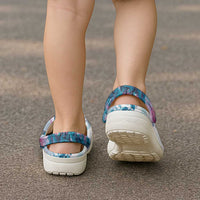 Turquoise Paua Shell Maori Clogs Shoes Koru Kowhaiwhai