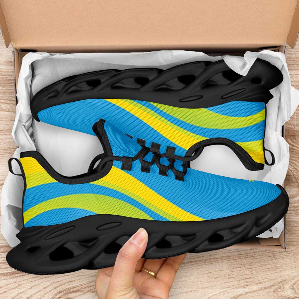 Tuvalu Clunky Sneakers Flag-Inspired Curve Style