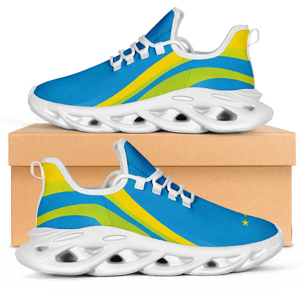Tuvalu Clunky Sneakers Flag-Inspired Curve Style