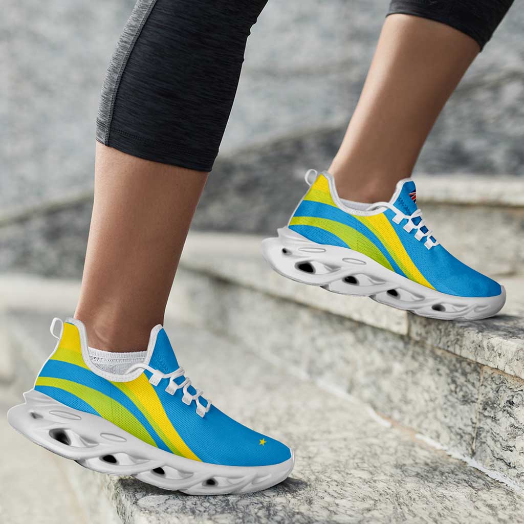 Tuvalu Clunky Sneakers Flag-Inspired Curve Style