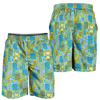 Tuvalu Manuia te Kilisimasi Shorts for Men Pacific Patchwork Xmas Vibes - Polynesian Pride