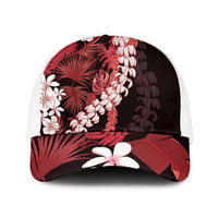 Ulaula Aloha Hawaii Lei Baseball Net Cap Tropical Flowers Elegant Vibe - Polynesian Pride