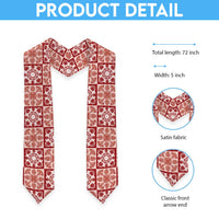 Ulaula Palaka Quilt Hawaii Graduation Stole Hawaiian Tropical Monstera Sea Turtle