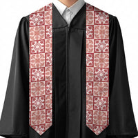 Ulaula Palaka Quilt Hawaii Graduation Stole Hawaiian Tropical Monstera Sea Turtle