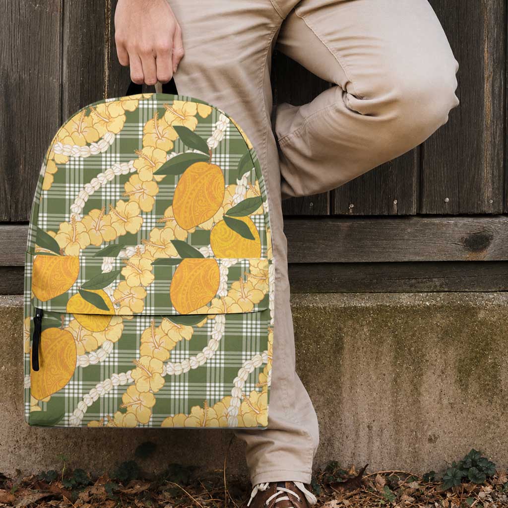 Uliuli Ahiahia Hawaiian Mango Palaka Backpack Aloha Hibiscus Pikake Lei