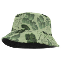 Vesuvian Green Aloha Hawaii Hibiscus Orchid Seamless Bucket Hat
