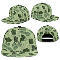 Vesuvian Green Aloha Hawaii Hibiscus Orchid Seamless Snapback Cap