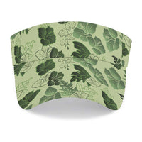 Vesuvian Green Aloha Hawaii Hibiscus Orchid Seamless Sun Visor Cap