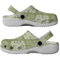Vesuvian Green Palaka Quilt Hawaii Clogs Shoes Traditional Hawaii-plaid Pattern - Polynesian Pride