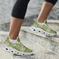 Vesuvian Green Palaka Quilt Hawaii Clunky Sneakers Traditional Hawaii-plaid Pattern - Polynesian Pride