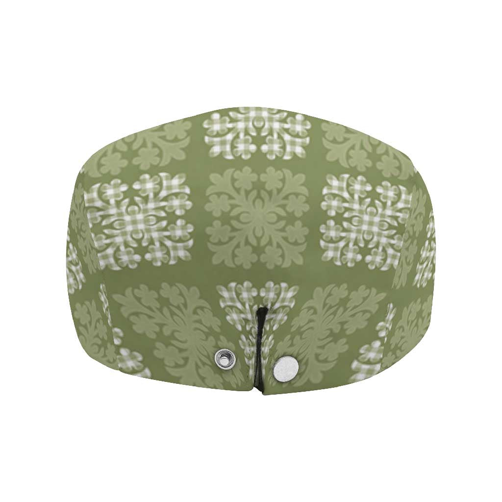 Vesuvian Green Palaka Quilt Hawaii Jeff Hat Traditional Hawaii-plaid Pattern - Polynesian Pride