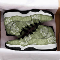 Vesuvian Green Palaka Quilt Hawaii Sneakers J11 Traditional Hawaii-plaid Pattern - Polynesian Pride