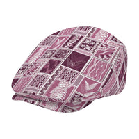 Vintage Aloha Block Quilt Jeff Hat Pink Inspired Lei Motifs - Polynesian Pride