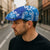 Vintage Blue Polynesia Jeff Hat Plumeria With Hibiscus Tropical Vibes - Polynesian Pride