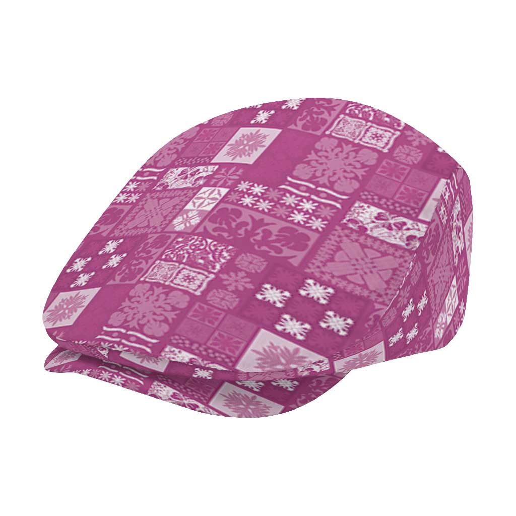 Vintage Hawaiian Quilting Patterns Jeff Hat Pink Style Tribal Fabric Patchwork - Polynesian Pride
