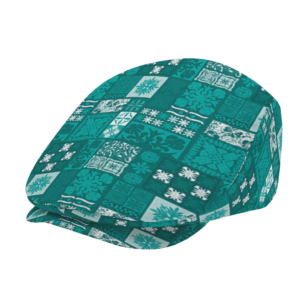 Vintage Hawaiian Quilting Patterns Jeff Hat Turquoise Style Tribal Fabric Patchwork - Polynesian Pride